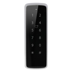 Black keypad and card access reader
